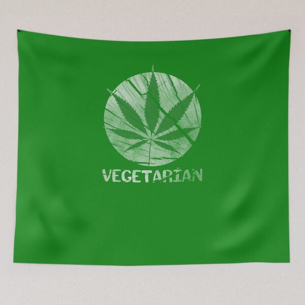 Artikelvorschau, Cannabis Blatt Vegetarier Vintage Retro entworfen und verkauft von DerNerd.
