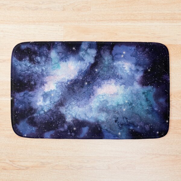 Item preview, Watercolor Light Blue Galaxy and Starry Sky designed and sold by Cordata.