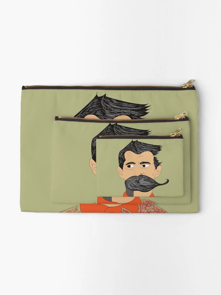 Thumbnail 2 of 4, Zipper Pouch, Mustache Man designed and sold by Rococodesigns.