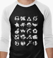 Grunge Smash Men's Baseball ¾ T-Shirt