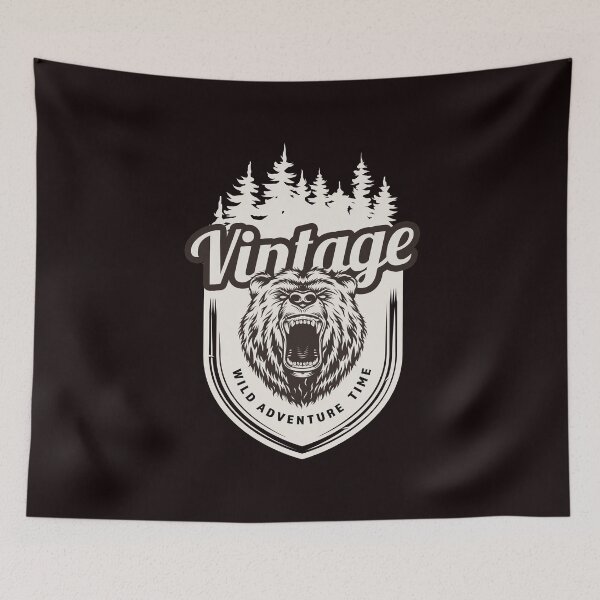 Item preview, Vintage bear retro adventure designed and sold by Imutobi.