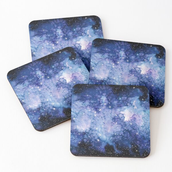 Item preview, Watercolor Deep Blue Nebula and Stars designed and sold by Cordata.
