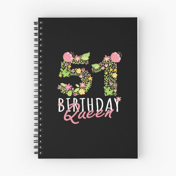 Item preview, 51st Birthday Queen 51 Years Old Woman Floral B-day Theme print designed and sold by Grabitees.