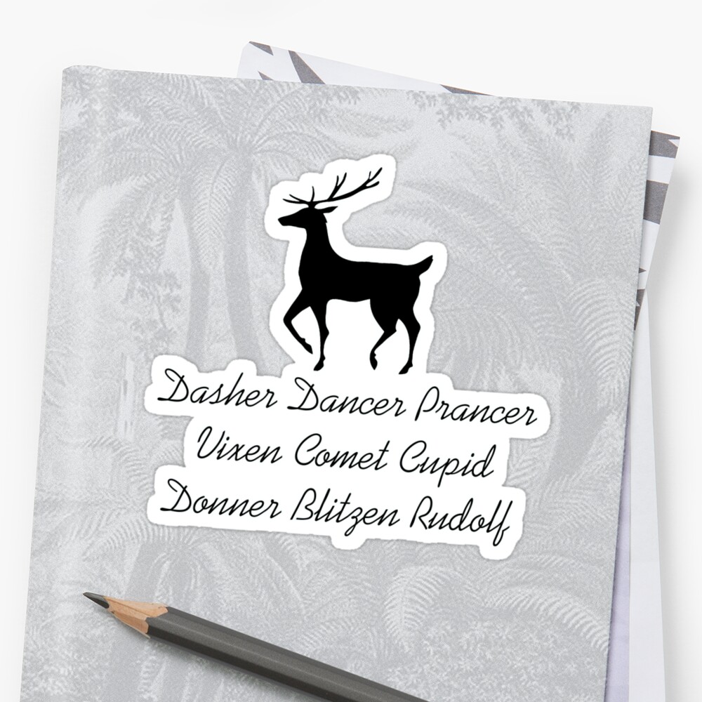 dasher dancer prancer vixen comet cupid donner blitzen on dasher dancer prancer vixen comet cupid donner and blitzen wallpapers