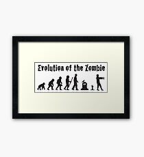 Evolution Of the Zombie Funny T Shirt Framed Print