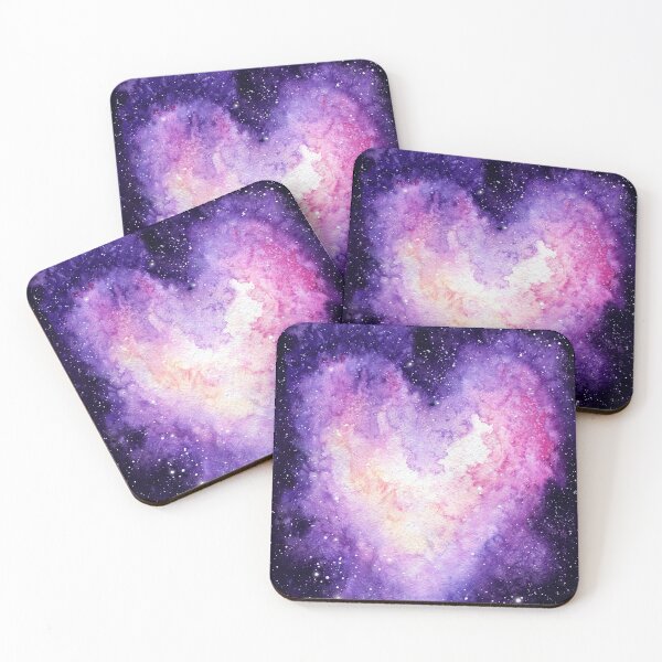 Item preview, Watercolor Heart Shape Nebula and Outer Space designed and sold by Cordata.