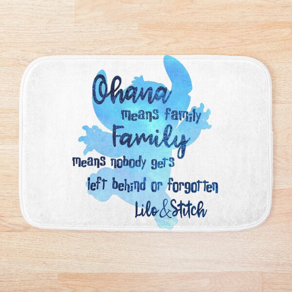 Ohana Means Family Bath Mat