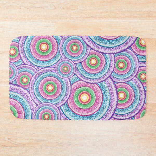 Item preview, Multicolor abstract circles pattern art pointillism drawing designed and sold by MitoP.