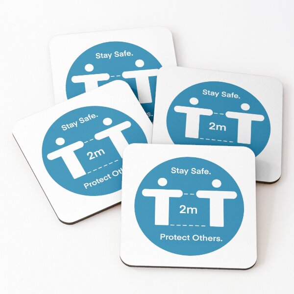 Item preview, Social Distance 2m Stay Safe. Protect Others. designed and sold by SimonWoodsArt.