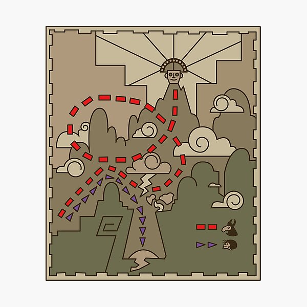 Kuzco Map Photographic Print