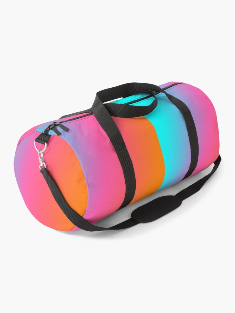 OMBRE, GRADIENT DESIGN, BRIGHT BLUE- PINK- ORANGE  Duffle Bag for Sale by  ozcushions