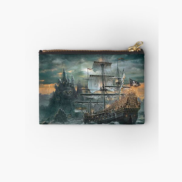 Item preview, Ghost Ship night - digital drawing - color designed and sold by Gatsbird Design.