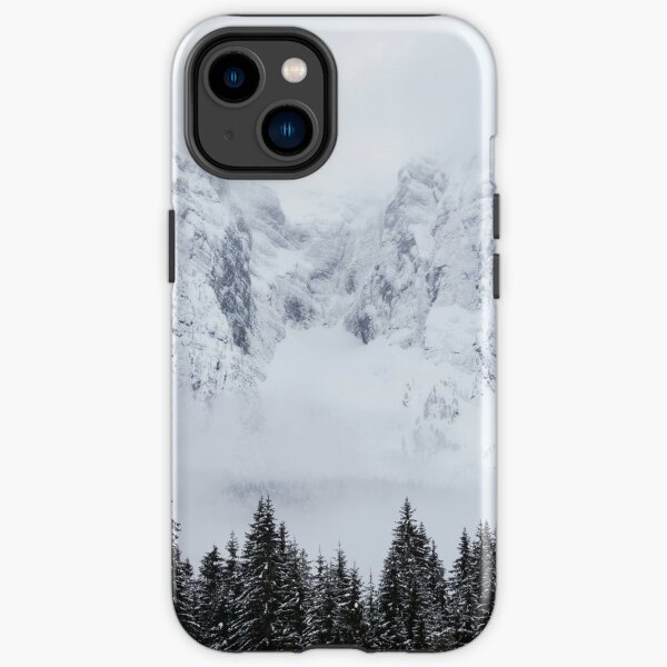 Snowy mountains and spruce forest iPhone Tough Case