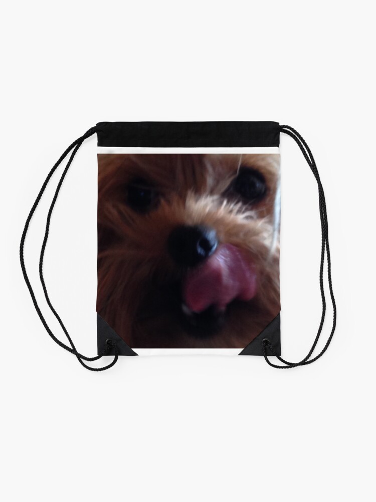 Alternate view of Cute Yorkshire Terrier Drawstring Bag