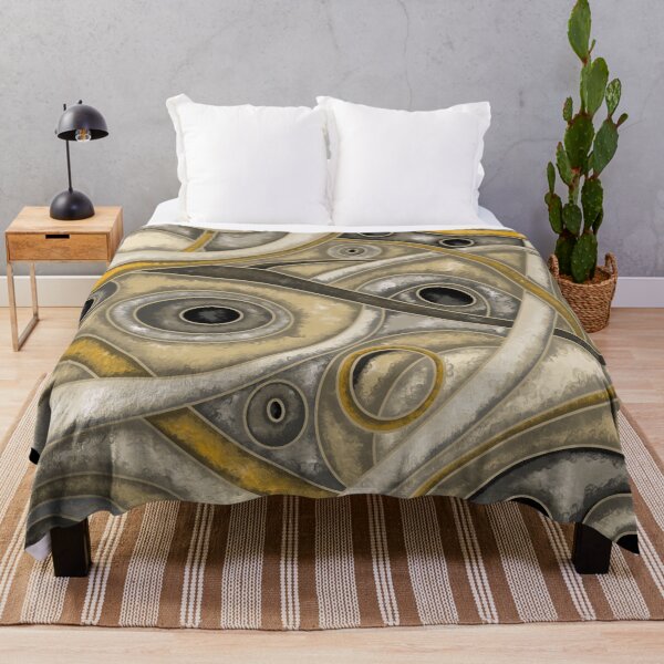 Item preview, Maze pattern Abstract art in beige, gold and brown designed and sold by Patricia Piotrak.