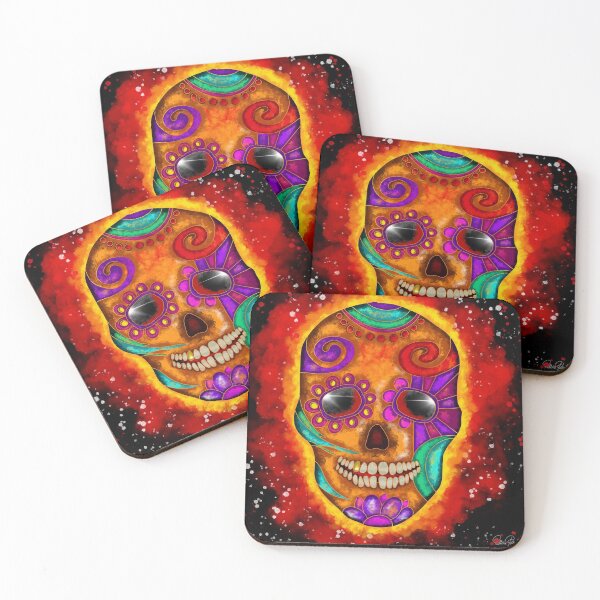 Item preview, Colorful abstract skull with fireball designed and sold by Patricia Piotrak.