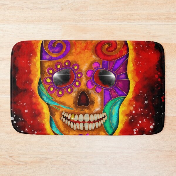Item preview, Colorful abstract skull with fireball designed and sold by Patricia Piotrak.