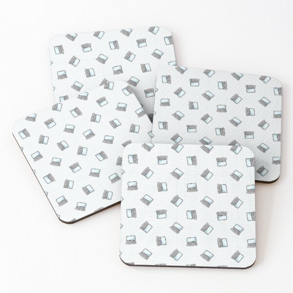 Item preview, Hand drawn cartoon scattered laptop for working at home. designed and sold by Limolida.