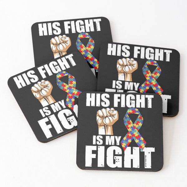 Item preview, His Fight Is My Fight Autism Awareness and Support designed and sold by Best Designer.