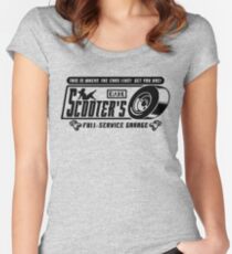 Scooter's Workshop v2 Women's Fitted Scoop T-Shirt