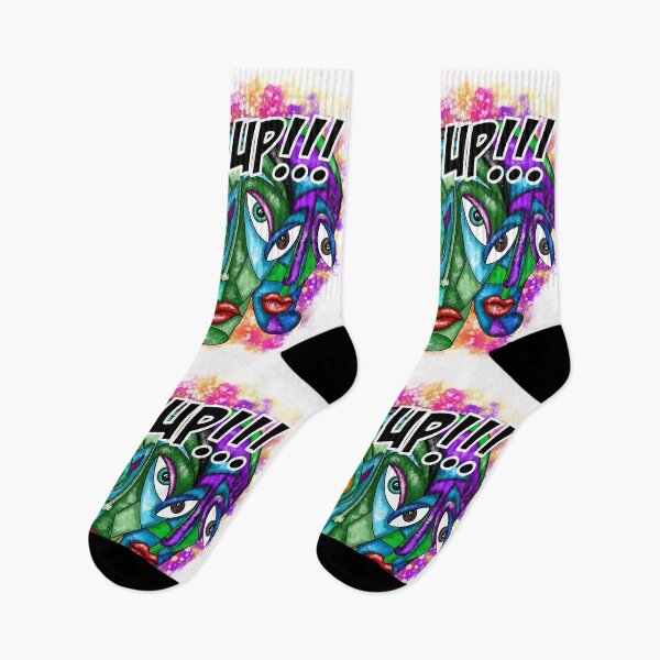 Item preview, SHUT UP - Funny abstract faces - Abstract art designed and sold by Patricia Piotrak.