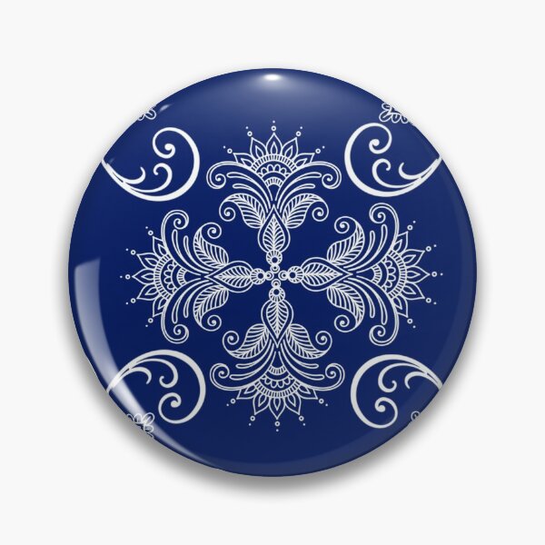 Item preview, Henna,Boho style blue and white pattern decor designed and sold by MariaMarinova.