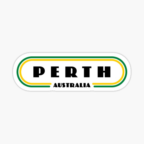 Item preview, Perth City Aussie Australia Retro Vintage Lines designed and sold by creativecaveman.