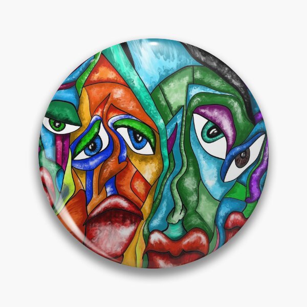 Item preview, Faces - Abstract Painting Fluid Painting designed and sold by Patricia Piotrak.