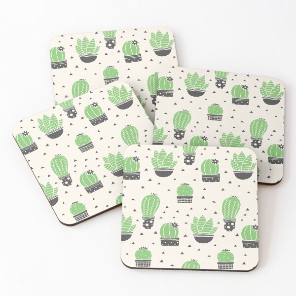Item preview, Green Cactus Patterns With Flower designed and sold by noirty.