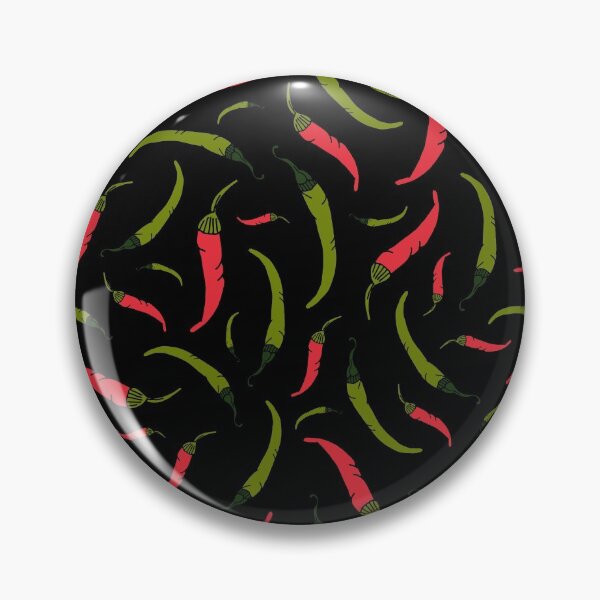 Item preview, Red and Green Chilli Peppers on Black designed and sold by HotHibiscus.