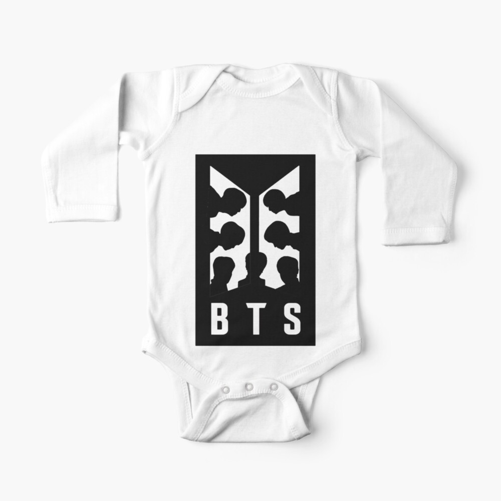 Bts Transparent Head Logo Baby One Piece By Hannahmarland Redbubble