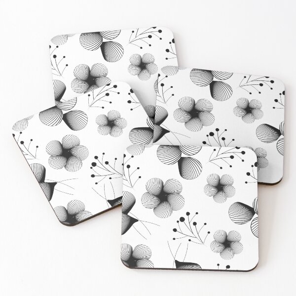 Item preview, hand drawn line flower pattern designed and sold by Illutino.