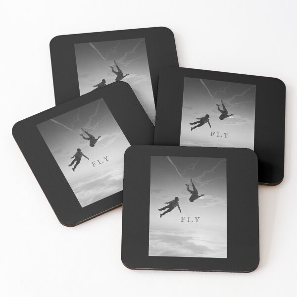 Item preview, FLY - Skydriving photo parachute - B&W designed and sold by Gatsbird Design.