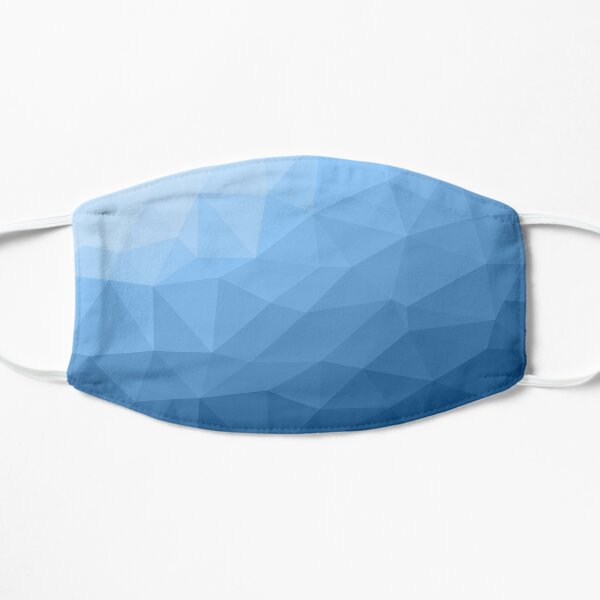 Classic Blue geometric mesh ombre pattern Mask