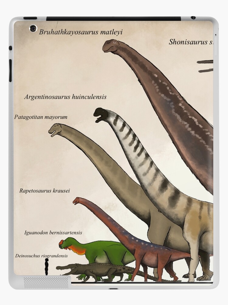 "Prehistoric giants size comparison" iPad Case & Skin for Sale by