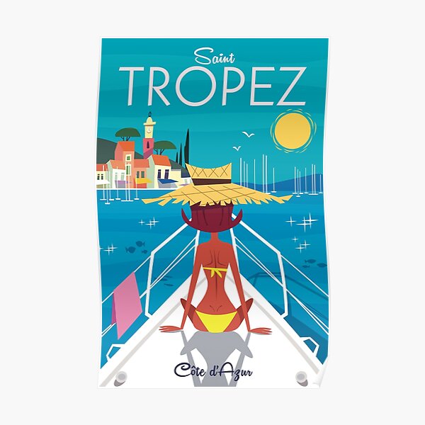Affiche de St Tropez Poster