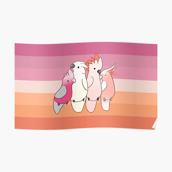 Birdy Lesbian Pride Flag Poster