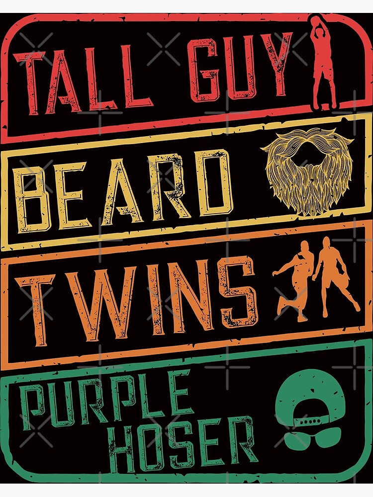 Tall guy twins hot sale beard purple hoser