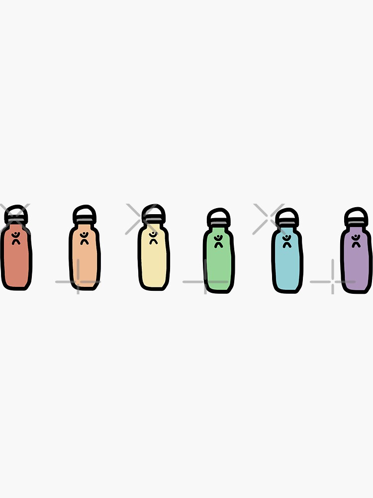 Rainbow hydro hot sale flask stickers