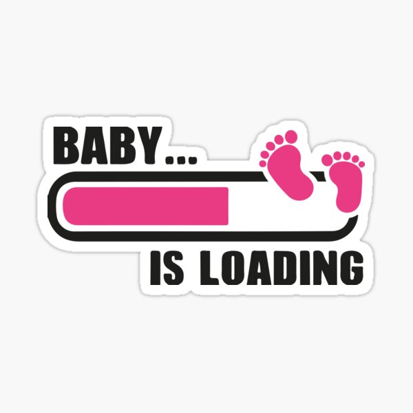 Baby Girl Loading Stickers Redbubble