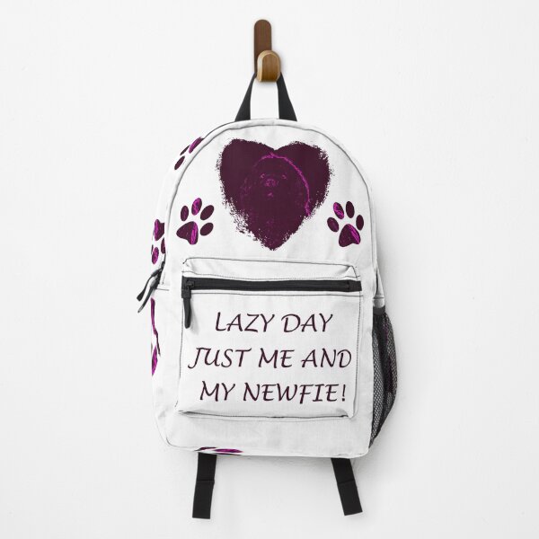 Item preview, Newfoundland dog heart purple designed and sold by Moonyflower.