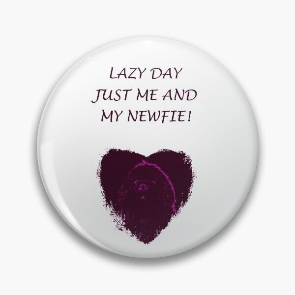 Item preview, Newfoundland dog heart purple designed and sold by Moonyflower.