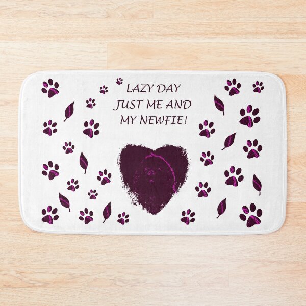 Item preview, Newfoundland dog heart purple designed and sold by Moonyflower.