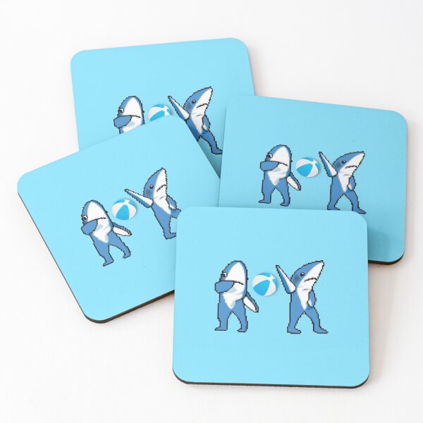 Item preview, KP’s iconic backup dancer sharks designed and sold by Jenscolors.