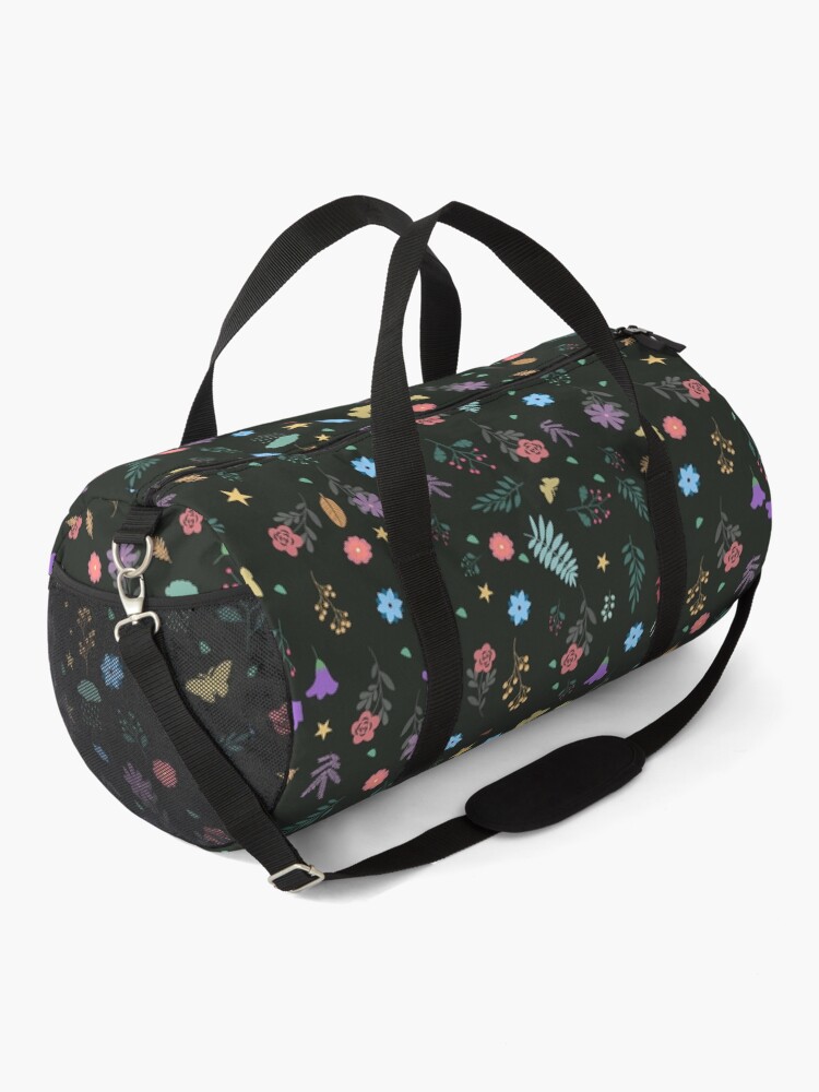 Alternate view of Midnight Blue Blossoming Floral Pattern Duffle Bag