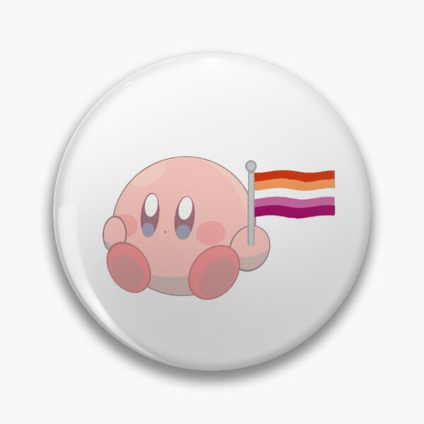 Kirby Lesbian Flag <3 Pin