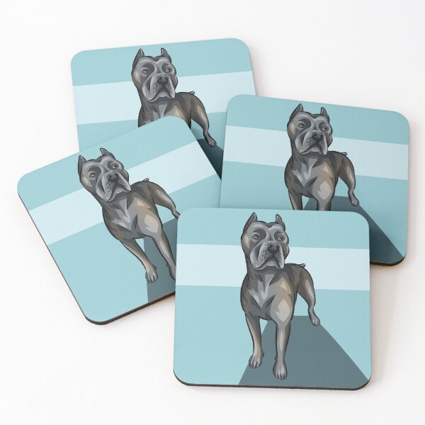 Item preview, Cane Corso | Blue Brindle | Blue Background | Cute Cartoon Dog Art designed and sold by shirinsart.
