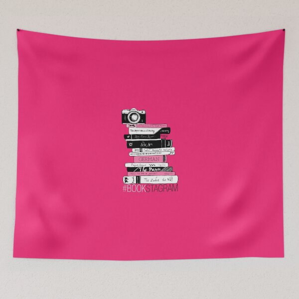 Item preview, Book Photography - Stack of Books - Bookstagram (Hot Pink) designed and sold by mydoodlesateme.