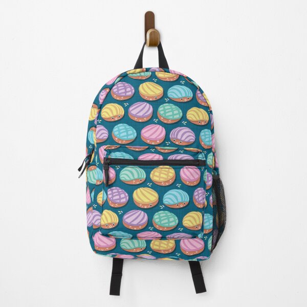 Item preview, Kawaii Mexican conchas // teal background multicoloured pan dulce designed and sold by SelmaCardoso.