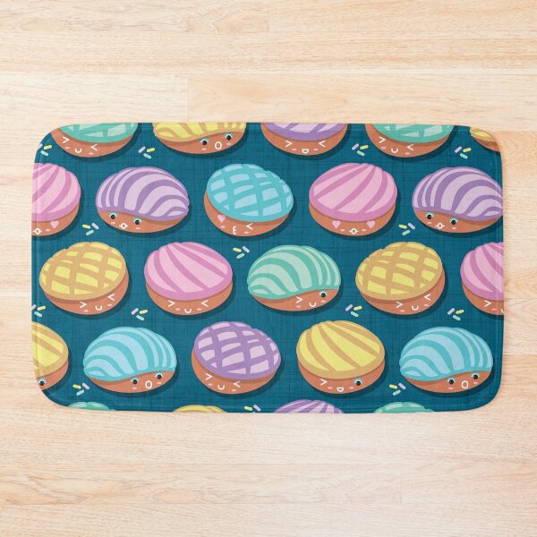 Item preview, Conchas mexicanas kawaii // pan dulce multicolor fondo verde azulado designed and sold by SelmaCardoso.